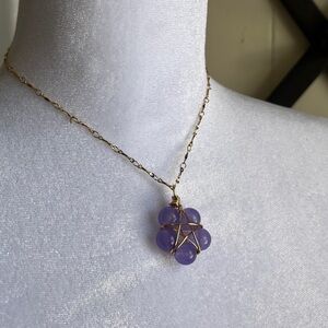 Wire Wrapped Amethyst Pendant Necklace